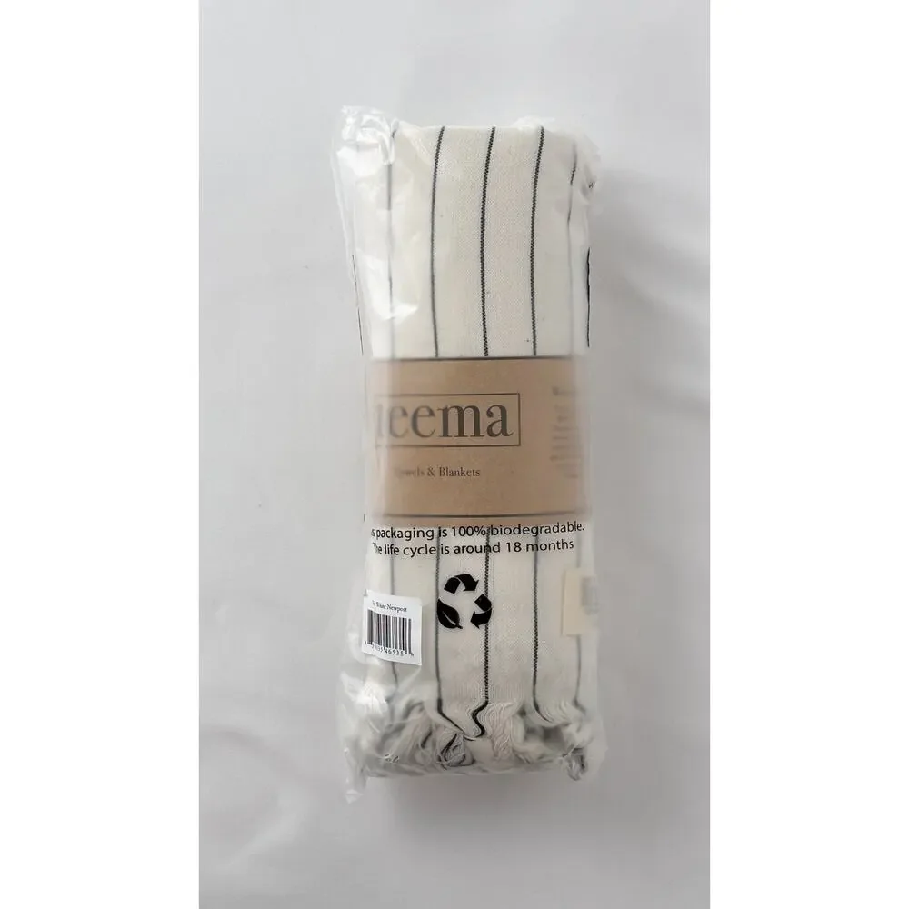 Teema White Newport Organic Cotton Turkish Towel Bath Sheet Blanket 70